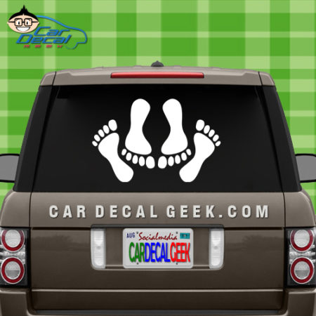 Feet of Couple Having Sex Car Window Decal Sticker | Fun Decals