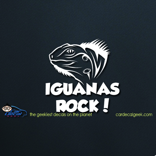 Iguana's Rock Car Decal