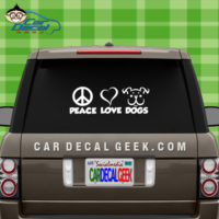 Peace Love Dogs Car Window Decal Sticker