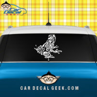 Tribal Frog Car Window Sticker Graphic