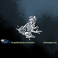 Tribal Frog Car Decal