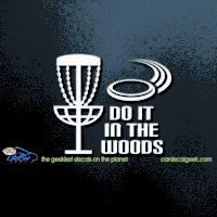 Disc Golf Do It In The Woods Car Decal