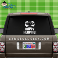 Frog Happy Herping Car Window Decal Sticker Graphic