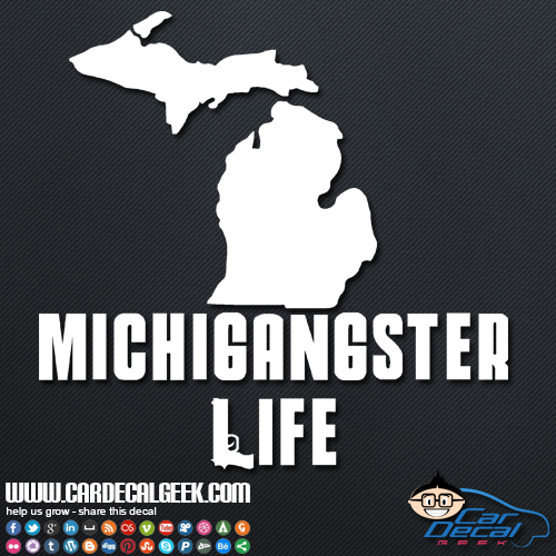 Michigan Michigangster Car Sticker