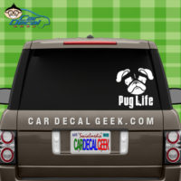 Pug Life Car Window Decal Sticker Graphic