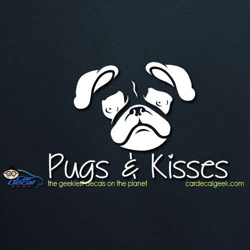 Pugs and Kisses Dog Decal