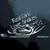 Real Girls Love Snakes Car Decal