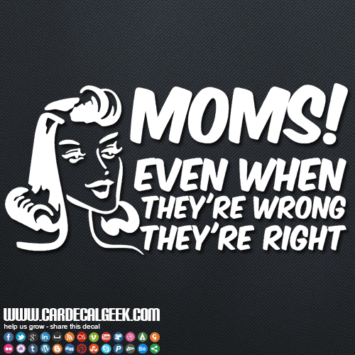 Funny Mom Car Sticker Decal