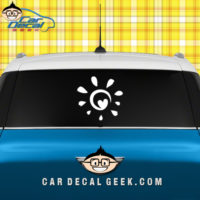 Tropical Sun Window Decal Sticker