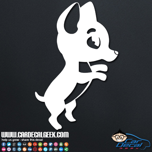 chihuahua begging car sticker chihuahua begging car sticker