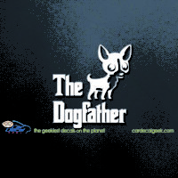 chihuahua dogfather car decal