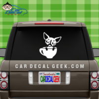 chihuahua in cup car window decal sticker