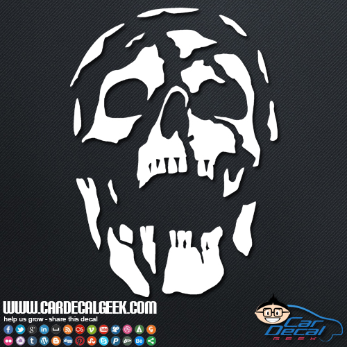 Decaying Skull Decal