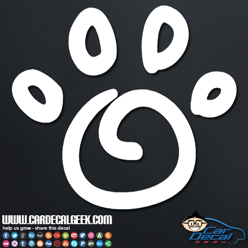 Dog Paw Car Sticker
