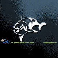 Swimming Dolphin Car Decal