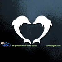 Dolphins Forming Heart Decal