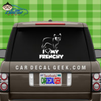 I Love My Frenchy Bulldog Car Window Decal Sticker