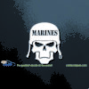 Marines Helmet Skull Car Decal