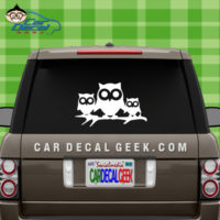 Owl Family Car Window Decal Sticker