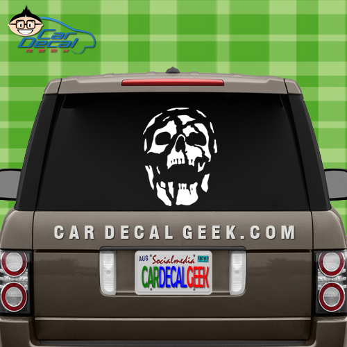 Skull Decaying Car Window Decal Sticker