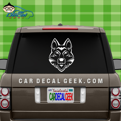 Huskey Dog Face Car Decal