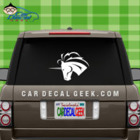 Unicorn Head Car Window Decal Sticker