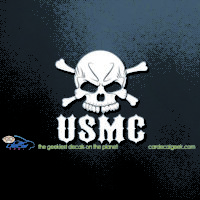 USMC Marines Skull Car Decal