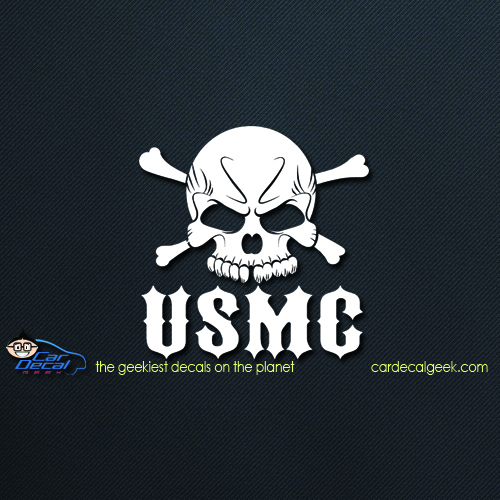 USMC Marines Skull Car Decal