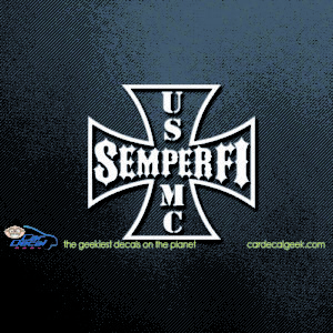 VISX US Air Force Decal – Military Vinyl Sticker For Car Window Or Wall, Veteran Semper Fi