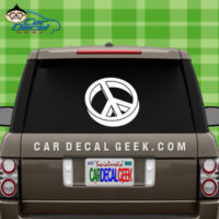 3D Peace Sign Car Window Decal Sticker