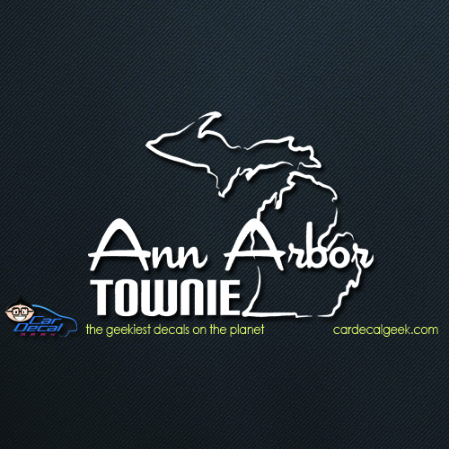 Ann Arbor Townie Car Decal Ann Arbor Townie Car Decal