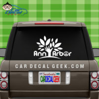 Ann Arbor Peace Tree Vinyl Car Window Decal Sticker