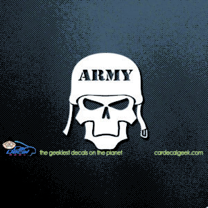 Military Skull Vinyl Decal Stickers – 2 Pack For Car Truck Window Bumper – CL1043