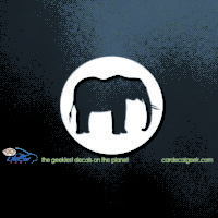 Elephant Slhouette Car Decal