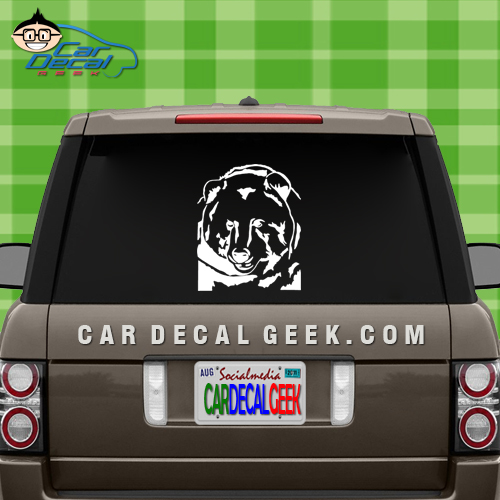 Grizzly Bear Head Car Window Decal Sticker Grizzly Bear Head Car Window Decal Sticker