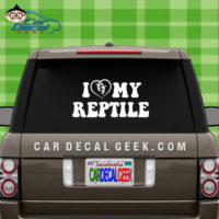 I Love My Reptile Car Window Decal Sticker