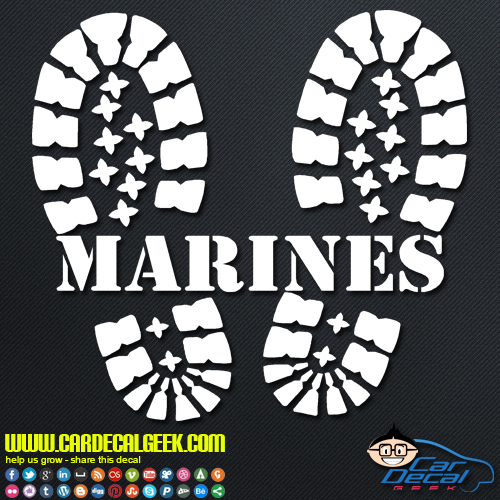 Marines Combat Boots Sticker