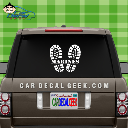 Marines Combat Boots Car Window Decal Sticker