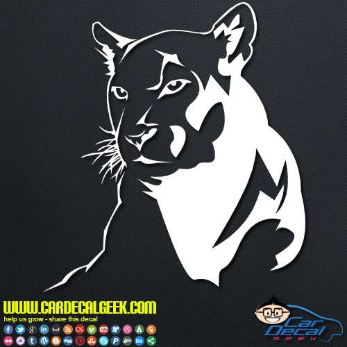 Cougar Mountain Lion Panther Car Sticker