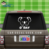 Koala Bear G'Day Vinyl Car Decal Sticker