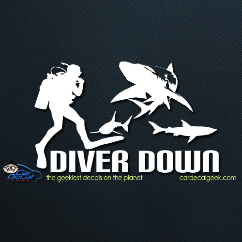 Diver Down Decal