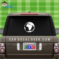 Africa Globe Car Window Decal Sticker