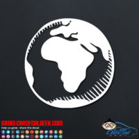 Africa Globe Decal