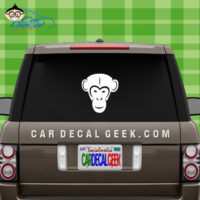 Chimpanzee Face Car Window Decal Sticker