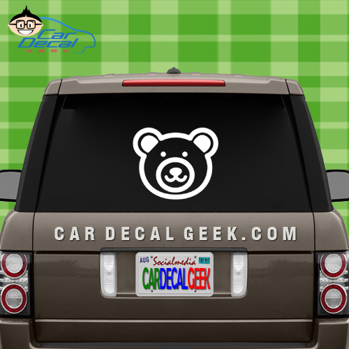 Cute Bear Face Car Decal Sticker