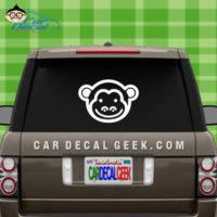 Cute Monkey Face Car Window Decal