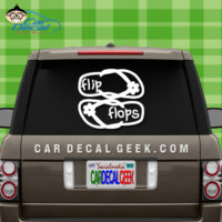 Hawaiian Flip Flops Car Sticker
