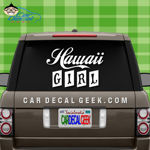 Hawaii Girl Car Sticker