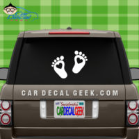Heart Feet Car Window Decal Sticker