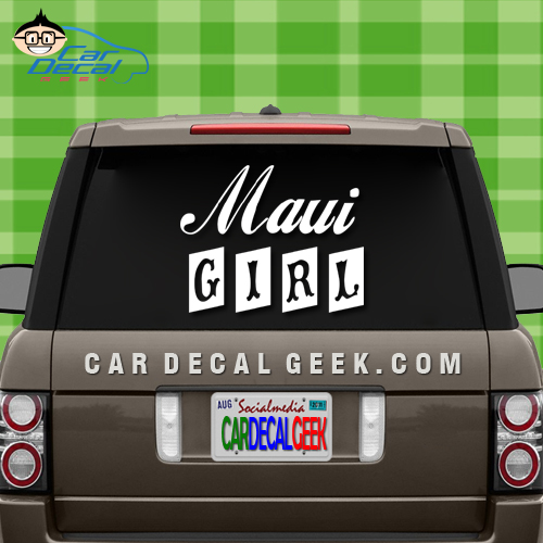 Maui Girl Car Decal Maui Girl Car Decal